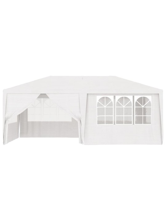 Profesionální party stan s bočnicemi 4 x 6 m bílý 90 g/m²