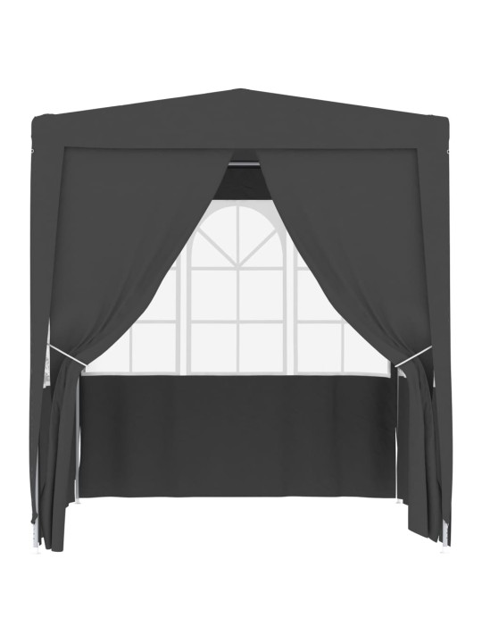 Profi party stan s bočnicemi 2,5 x 2,5 m antracitový 90 g/m²