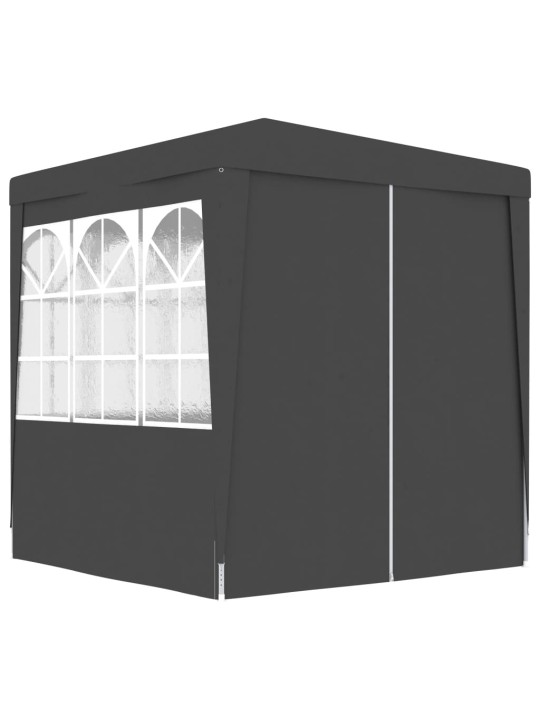 Profi party stan s bočnicemi 2,5 x 2,5 m antracitový 90 g/m²