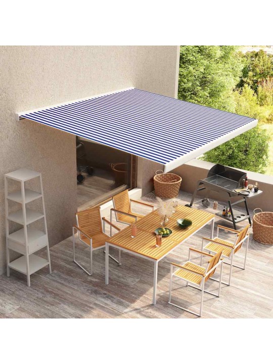 Plachta na markýzu plátno modro-bílá 350 x 250 cm