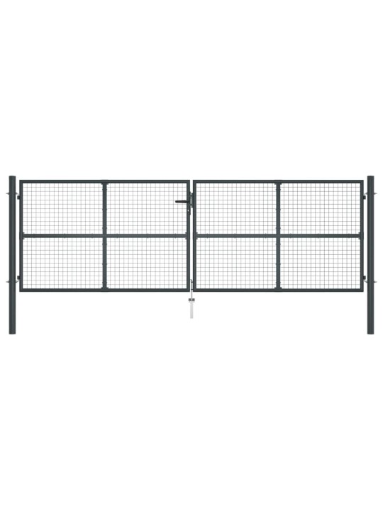 Pletivová zahradní brána pozinkovaná ocel 400 x 175 cm šedá