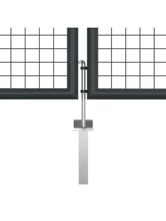 Pletivová zahradní brána pozinkovaná ocel 400 x 175 cm šedá