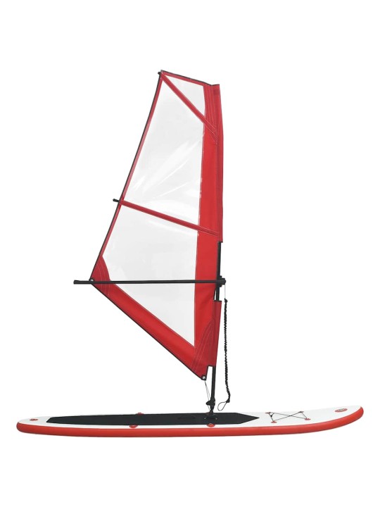 Nafukovací Stand Up Paddleboard s plachtou červeno-bílý