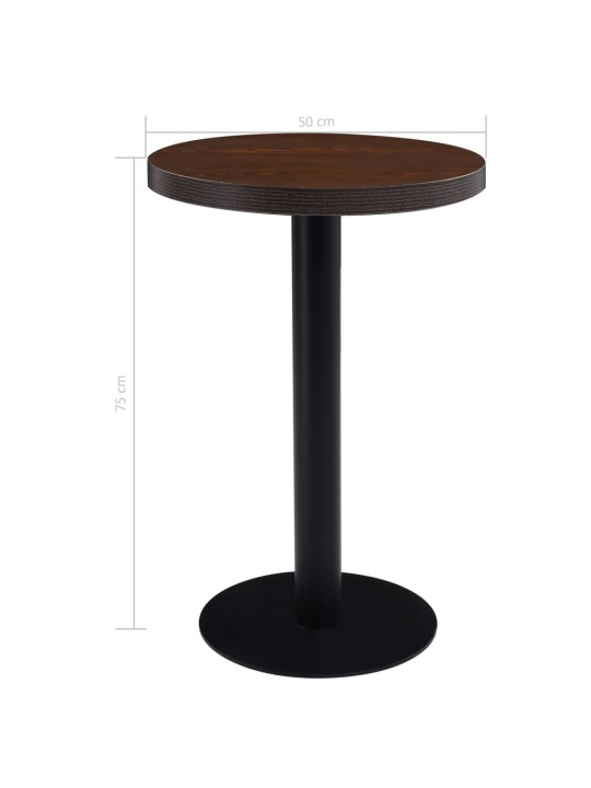 Bistro stolek tmavě hnědý 50 cm MDF