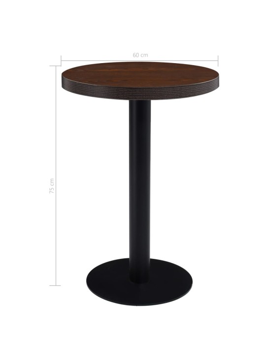 Bistro stolek tmavě hnědý 60 cm MDF