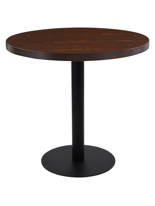 Bistro stolek tmavě hnědý 80 cm MDF