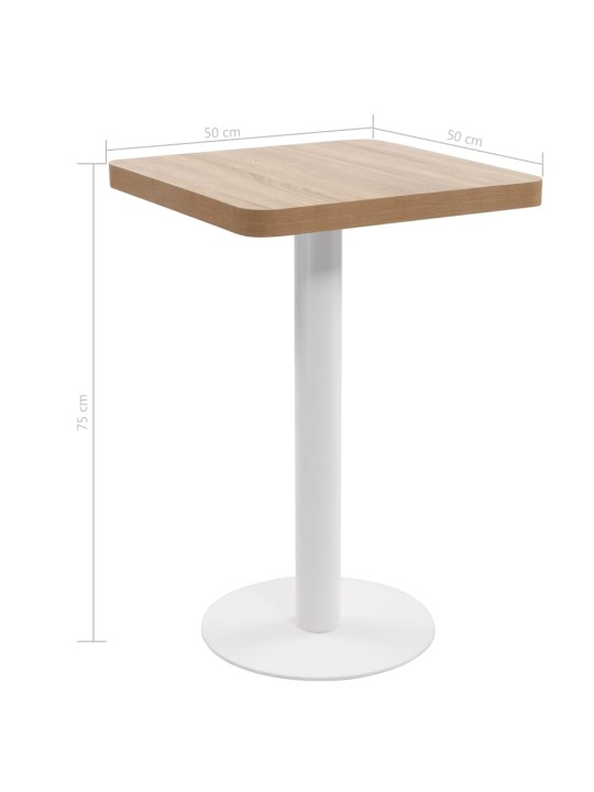 Bistro stolek světle hnědý 50 x 50 cm MDF