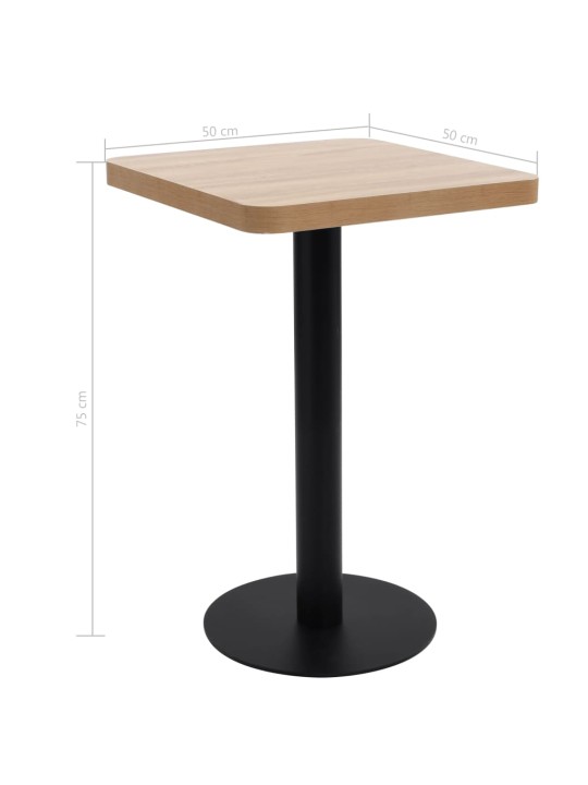 Bistro stolek světle hnědý 50 x 50 cm MDF