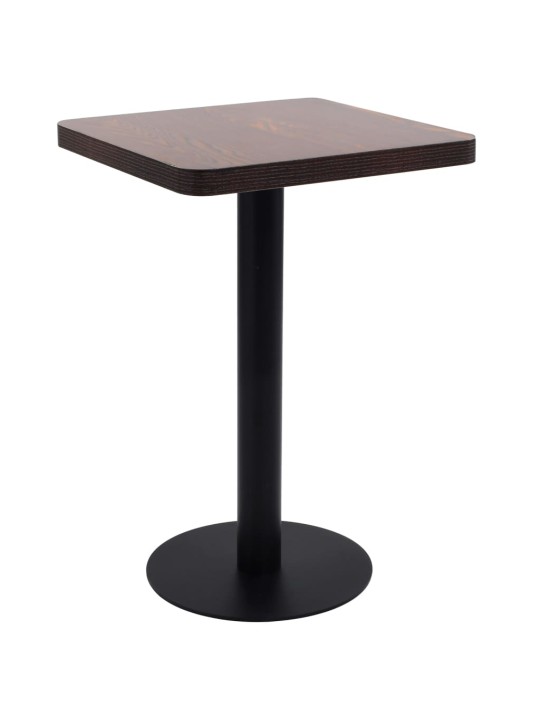 Bistro stolek tmavě hnědý 50 x 50 cm MDF