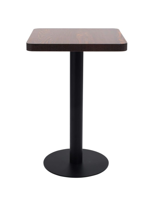 Bistro stolek tmavě hnědý 50 x 50 cm MDF