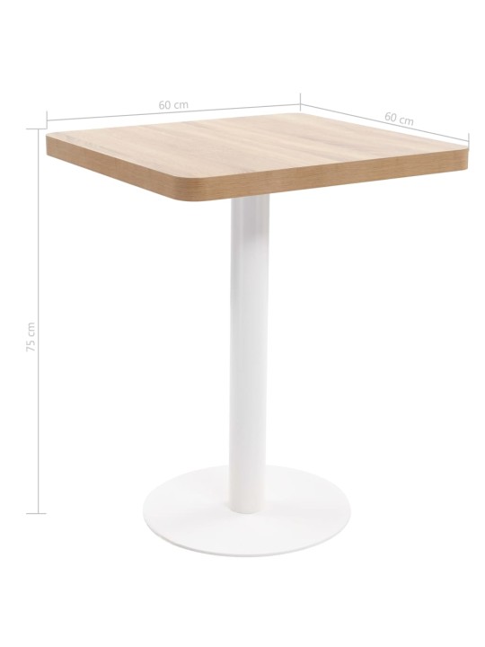 Bistro stolek světle hnědý 60 x 60 cm MDF