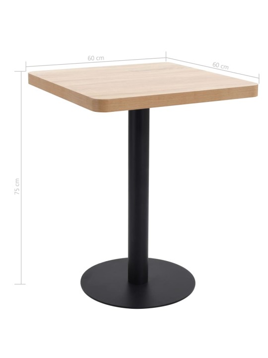 Bistro stolek světle hnědý 60 x 60 cm MDF