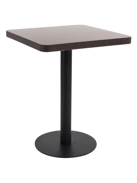 Bistro stolek tmavě hnědý 60 x 60 cm MDF