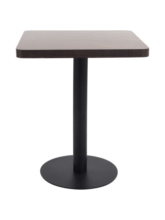 Bistro stolek tmavě hnědý 60 x 60 cm MDF