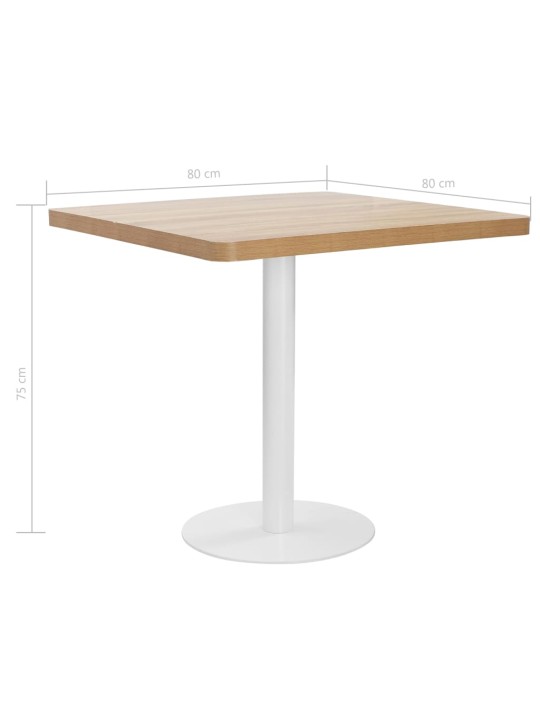 Bistro stolek světle hnědý 80 x 80 cm MDF