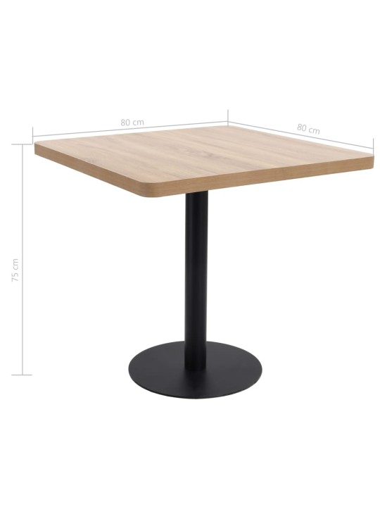 Bistro stolek světle hnědý 80 x 80 cm MDF
