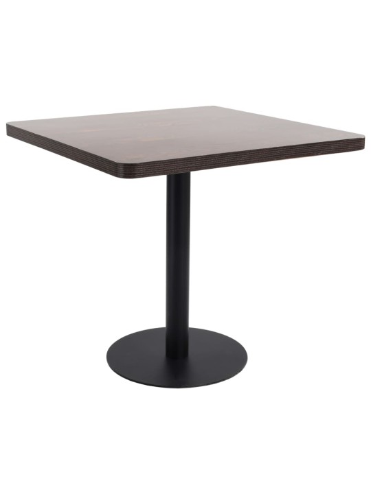 Bistro stolek tmavě hnědý 80 x 80 cm MDF
