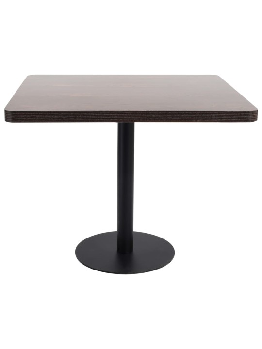 Bistro stolek tmavě hnědý 80 x 80 cm MDF