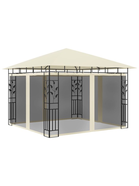 Altán s moskytiérou 3 x 3 x 2,73 m krémový 180 g/m²