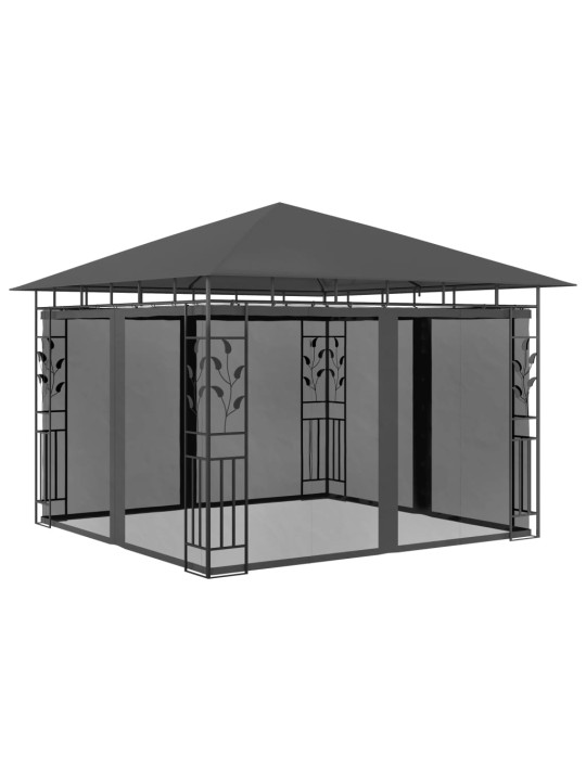 Altán s moskytiérou 3 x 3 x 2,73 m antracitový 180 g/m²