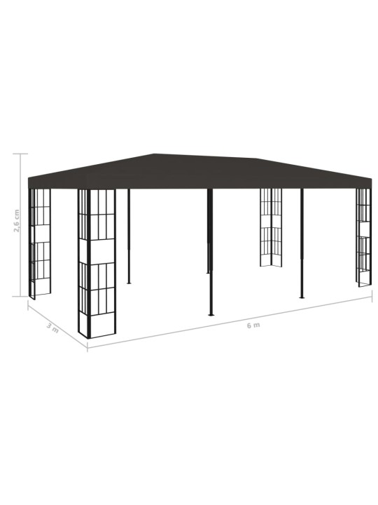 Altán 3 x 6 m antracitový