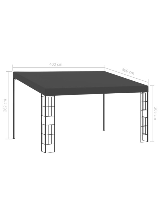 Altán ke zdi 3 x 4 m antracitový textil