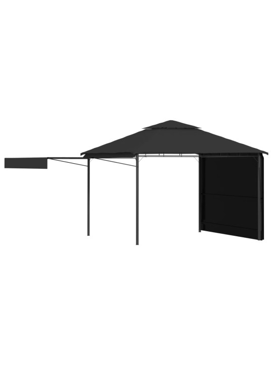 Altán se dvěma extra stříškami 3x3x2,75 m antracitový 180 g/m²