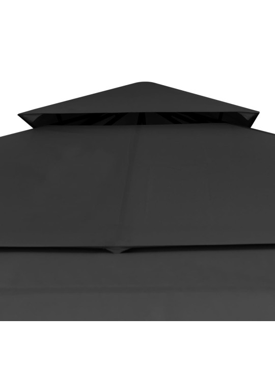 Altán se dvěma extra stříškami 3x3x2,75 m antracitový 180 g/m²