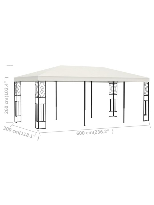 Altán 3 x 6 m krémový textil
