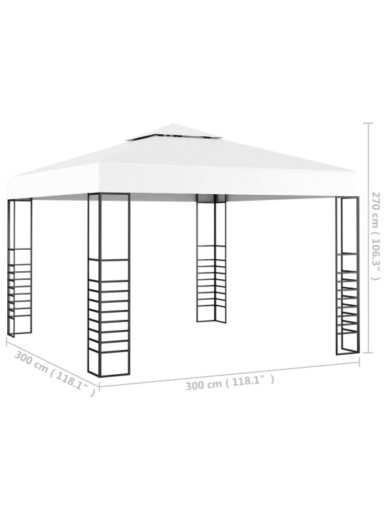 Zahradní altán 3 x 3 m bílý