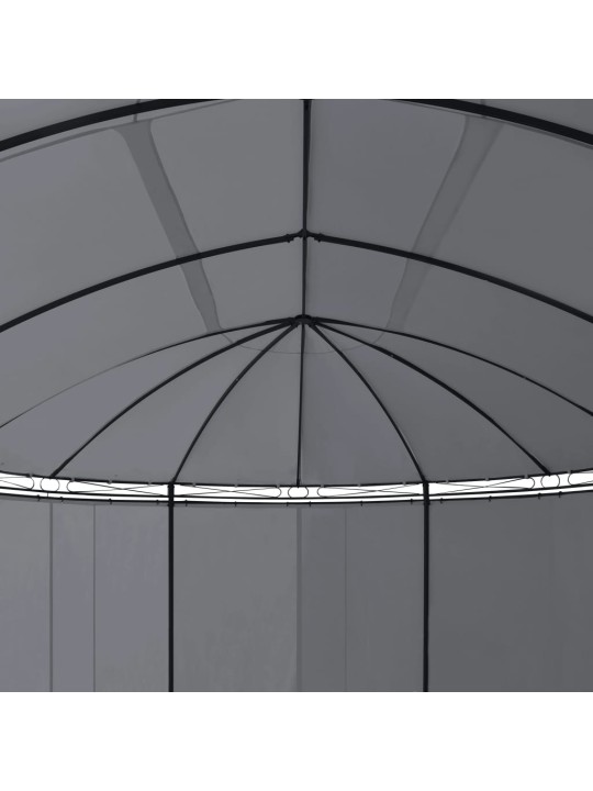Altán se závěsy 520 x 349 x 255 cm antracitový
