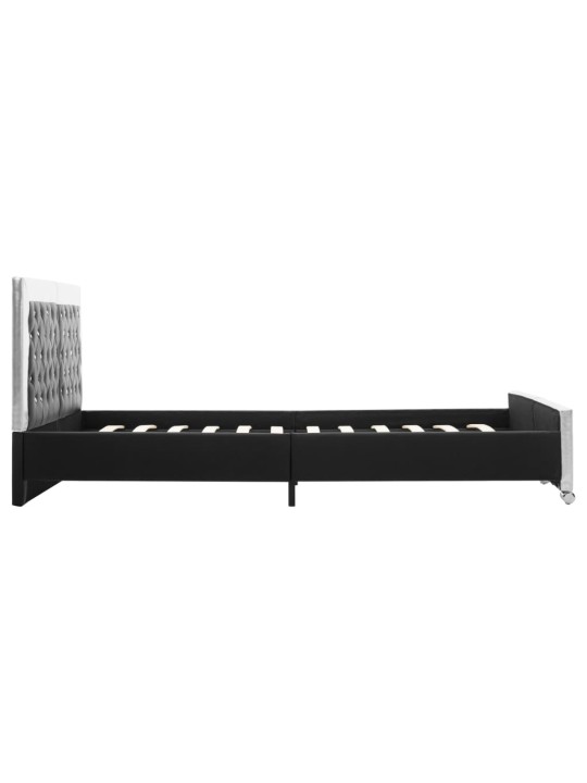Rám postele černý umělá kůže 160 x 200 cm