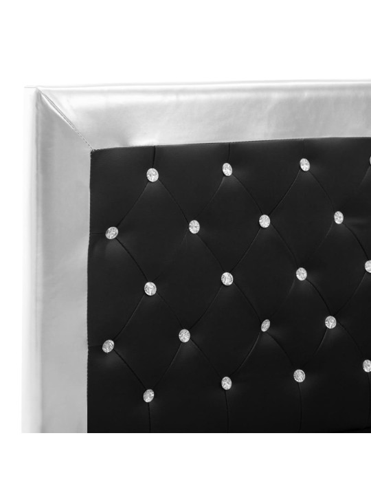 Rám postele černý umělá kůže 160 x 200 cm