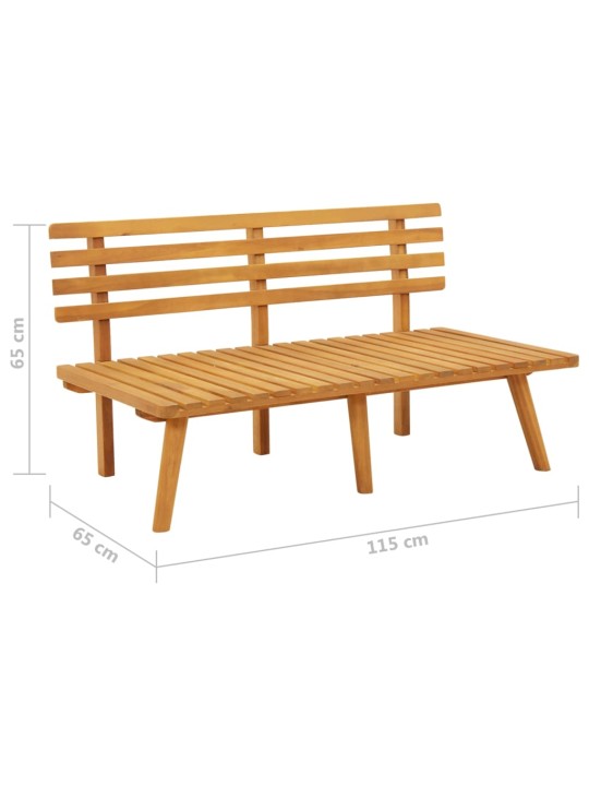 Zahradní lavice s poduškami 115 cm masivní akáciové dřevo