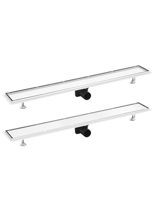 Sprchový žlab s krytem 2 v 1 93 x 14 cm nerezová ocel