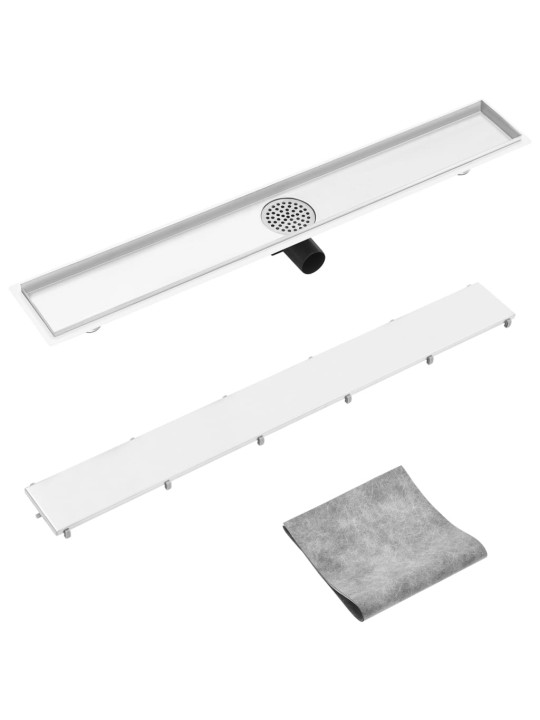 Sprchový žlab s krytem 2 v 1 93 x 14 cm nerezová ocel