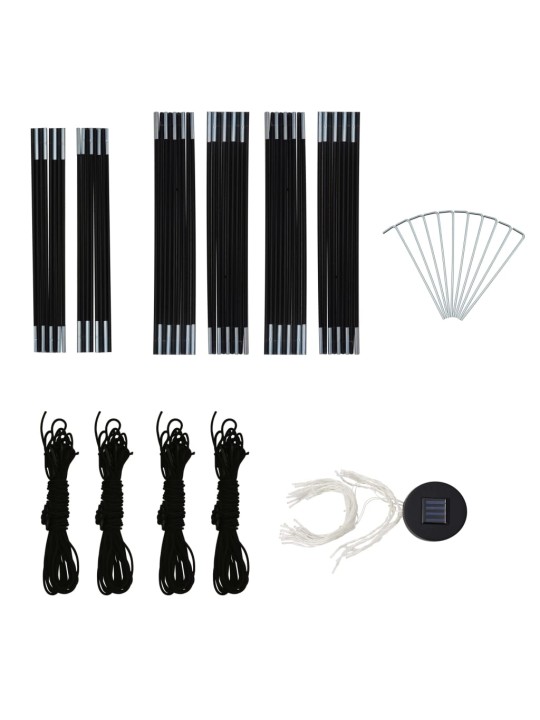Party stan s LED světly 4 boční stěny 3,6 x 3,6 x 2,3 m zelený