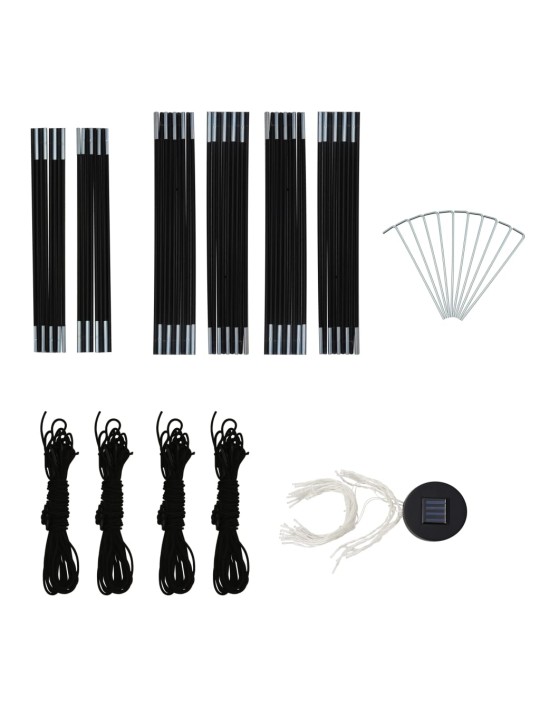 Party stan s LED světly 4 boční stěny 3,6 x 3,6 x 2,3 m žlutý