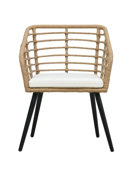 3dílný bistro set polyratan dub