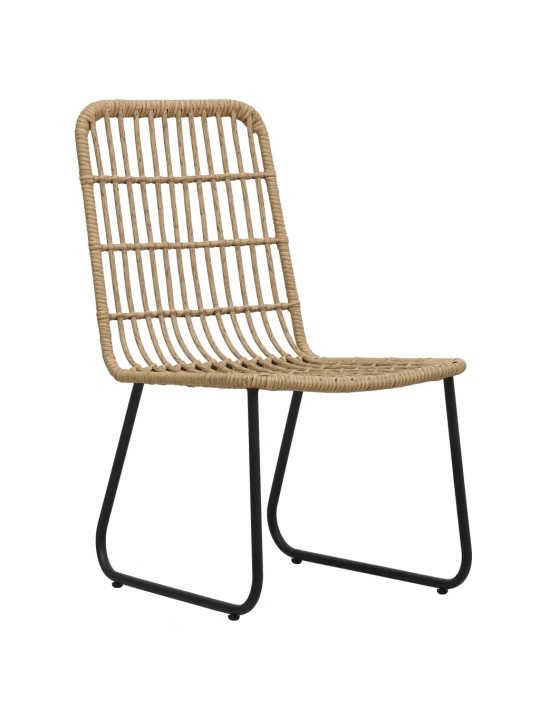 3dílný bistro set polyratan dub