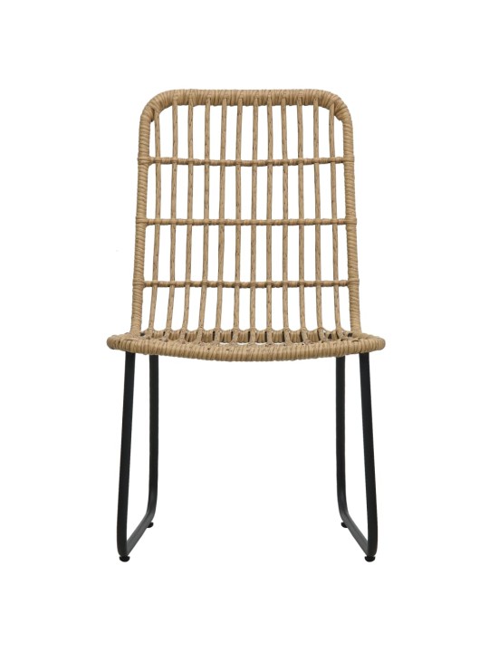 3dílný bistro set polyratan dub