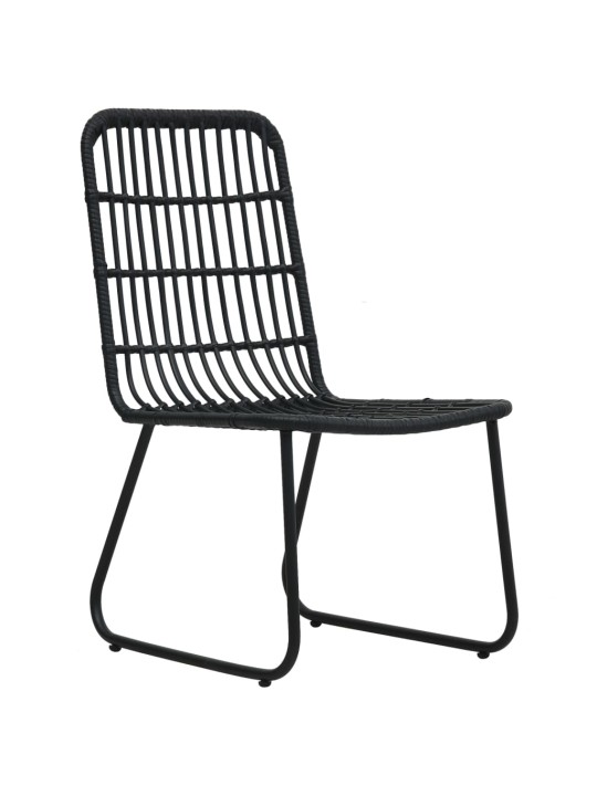 3dílný bistro set polyratan černý