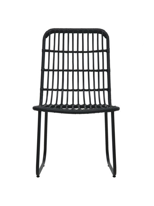 3dílný bistro set polyratan černý