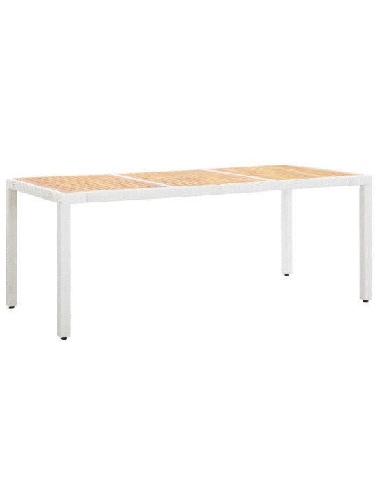 9dílný zahradní jídelní set polyratan bílý