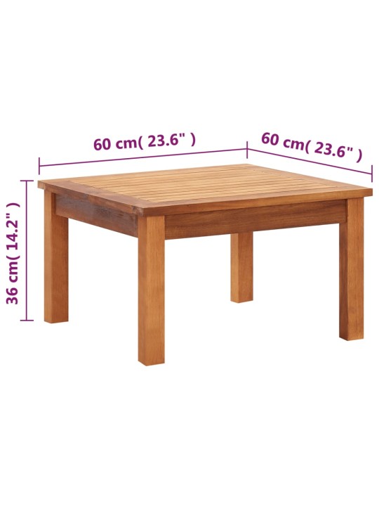 Zahradní konferenční stolek 60 x 60 x 36 cm masivní akácie