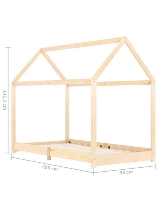 Rám dětské postele masivní borové dřevo 90 x 200 cm