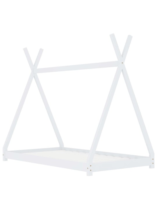 Rám dětské postele bílý masivní borové dřevo 90 x 200 cm