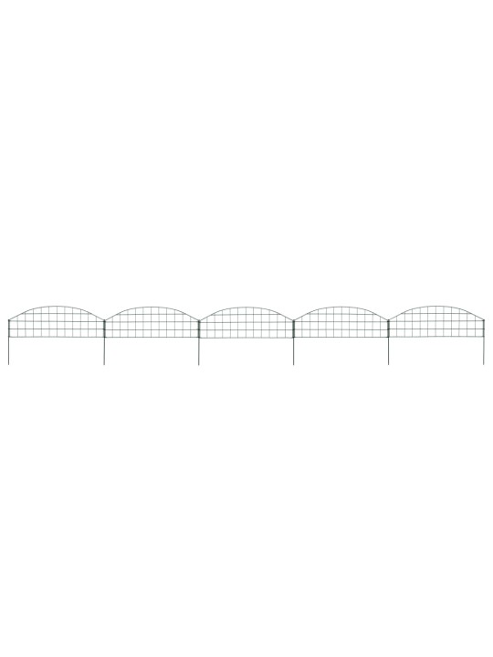 Obloukový zahradní plot 77,3 x 26 cm zelený