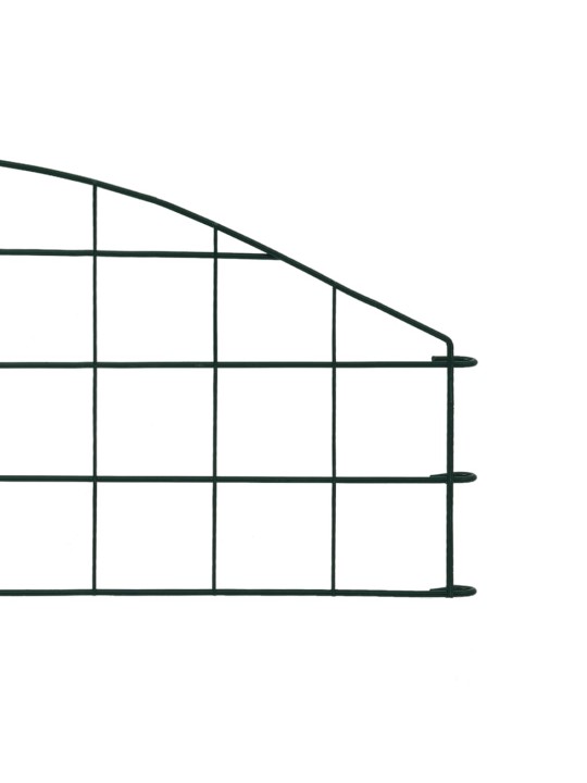 Obloukový zahradní plot 77,3 x 26 cm zelený