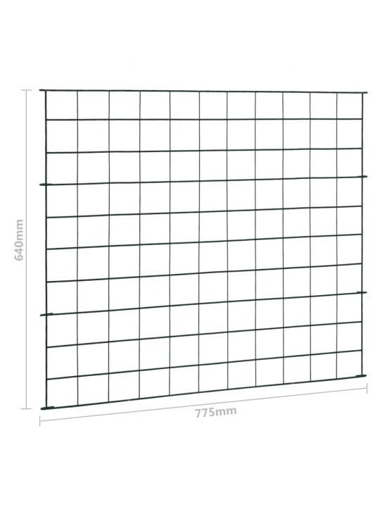 Zahradní plot 77,5 x 64 cm zelený